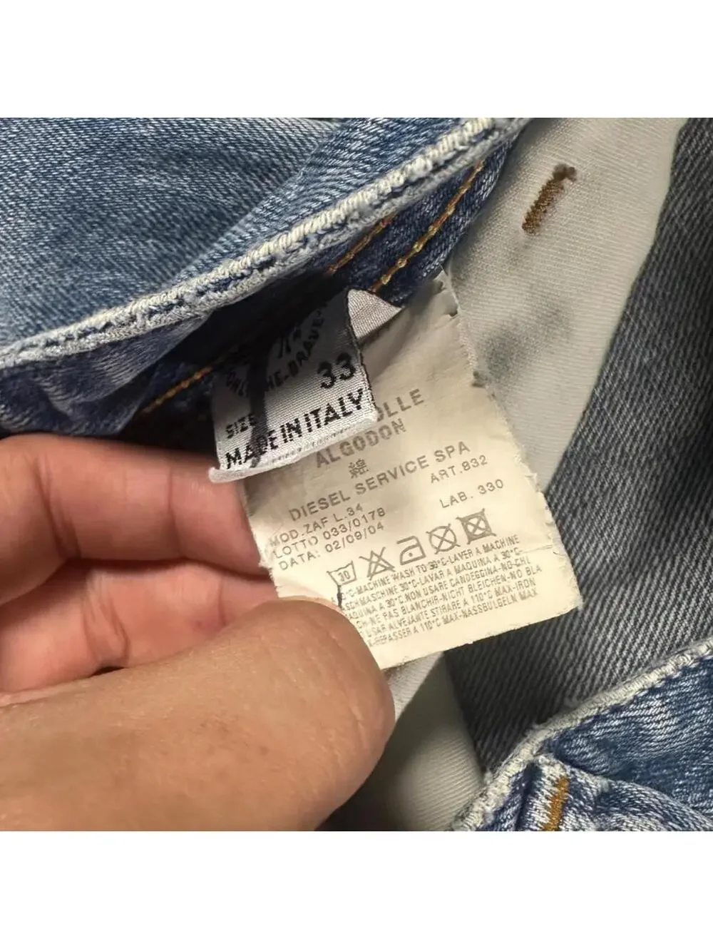 Y2K Grunge Rockstar Archive Diesel Zaf Baggy Bootcut Jeans - Fits 33x34!